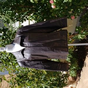 Leather Jacket, St.Johns Bay, Brown, size large